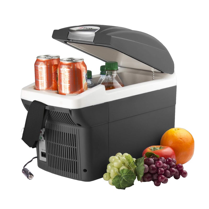 Wagan EL6206 12V 6 Quart Personal Thermoelectric, 6 Liter Capacity, Portable Electric Cooler Warmer with 12/24V DC, Small Fridge for Car, RV, and Camping Use, UL Listed - Image 1
